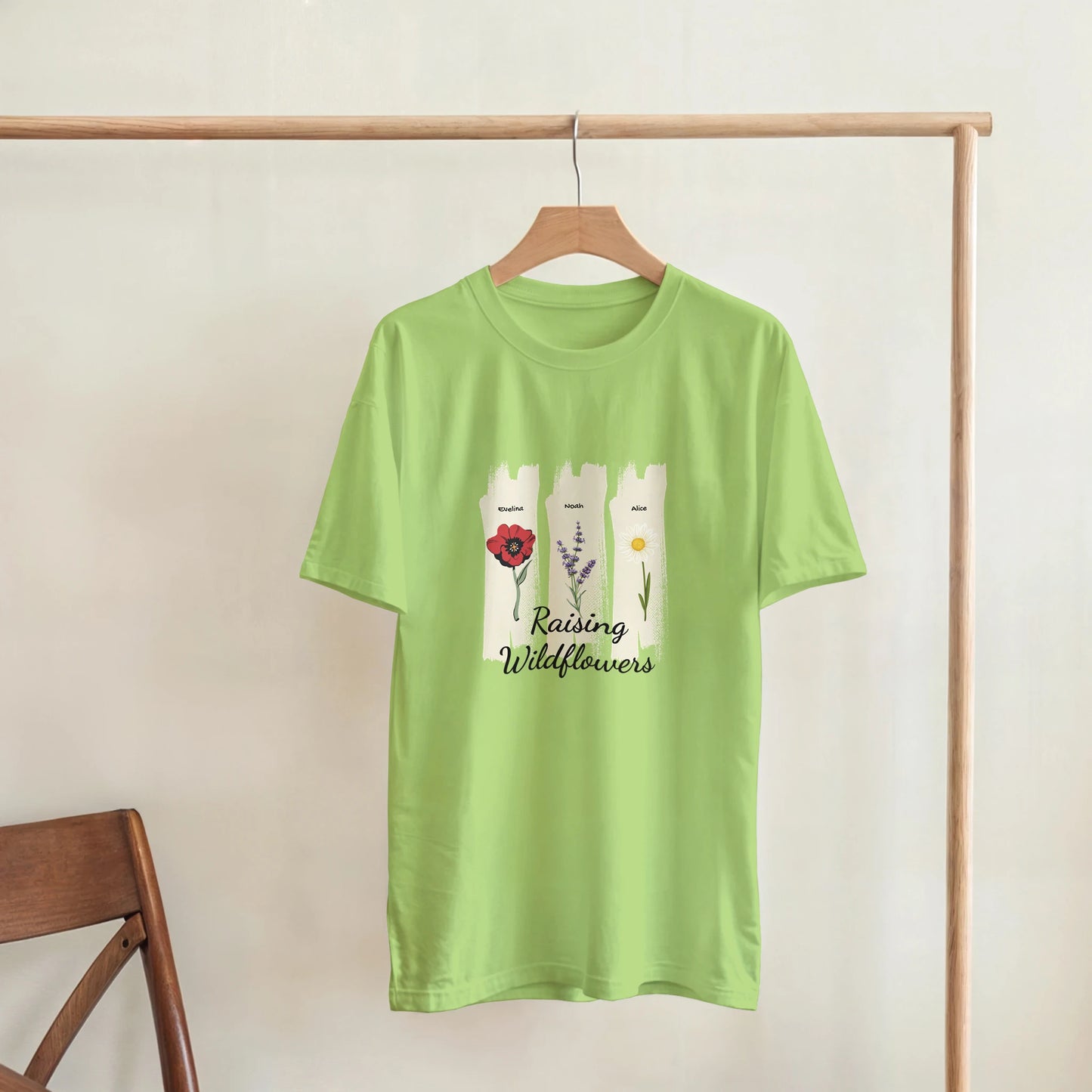 "Raising Wildflowers" Botanical T-Shirt - Wildflower Mom Gift - Zoia Books