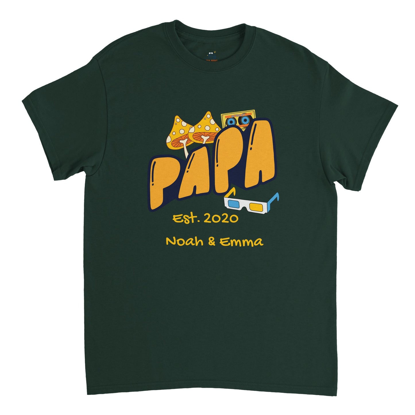 "Papa Est. [Year]" Personalized Retro T-Shirt - Father's Day Gift - Zoia Books