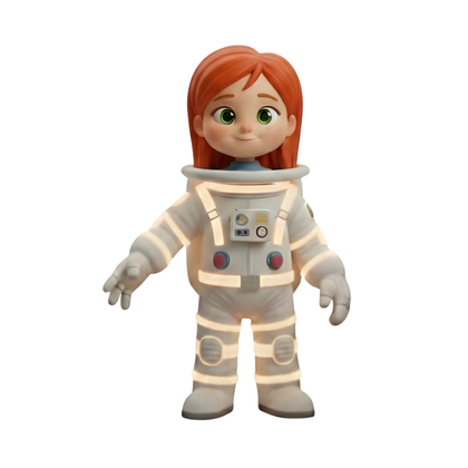 A girl with straight red hair