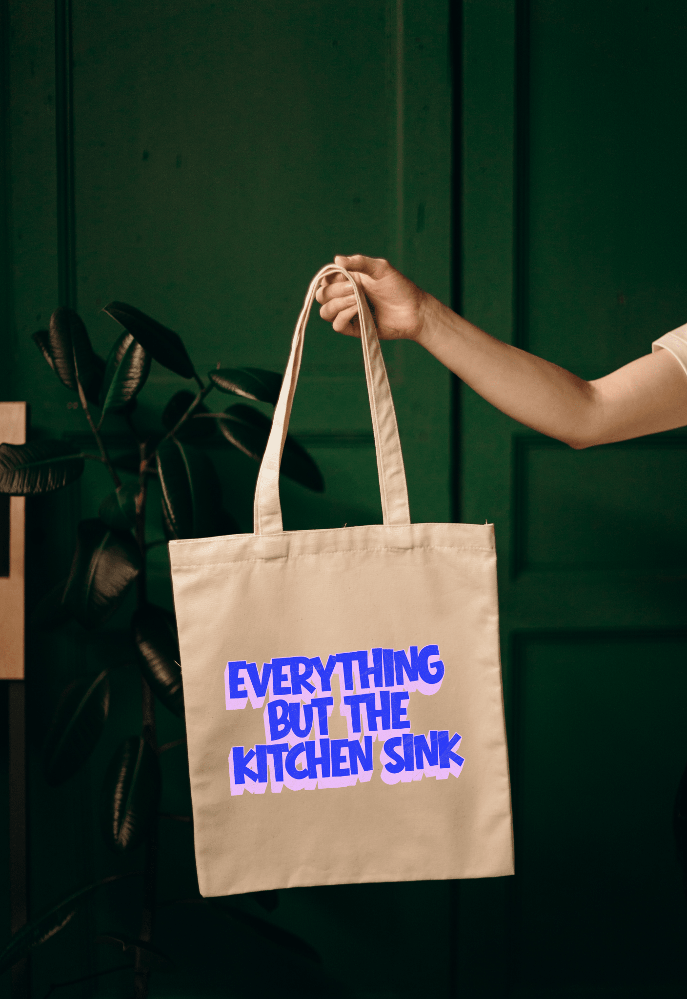 "Everything but the Kitchen Sink" Retro Comic Tote - Premium 100% Cotton Bag - Zoia Books