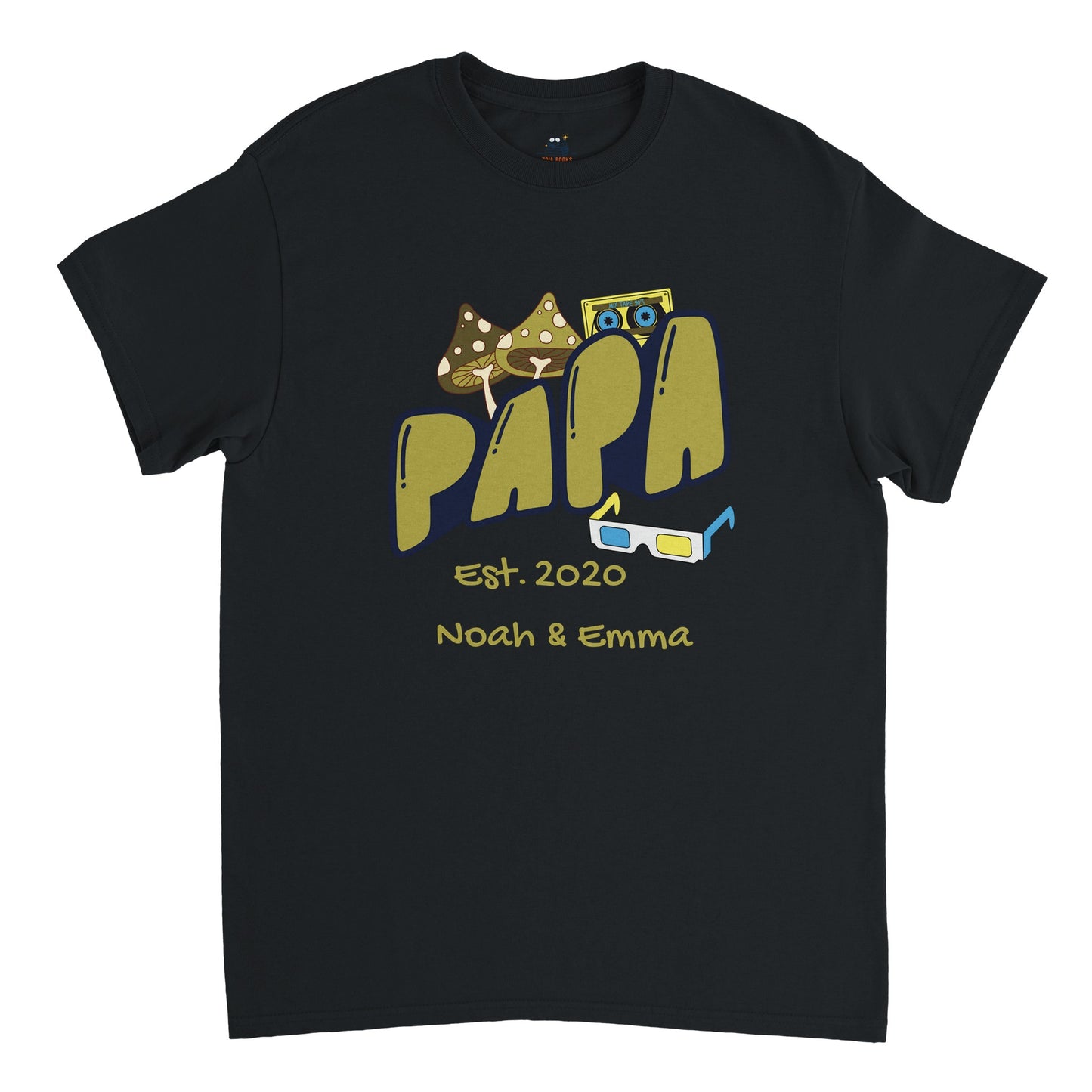 "Papa Est. [Year]" Personalized Retro T-Shirt - Father's Day Gift - Zoia Books
