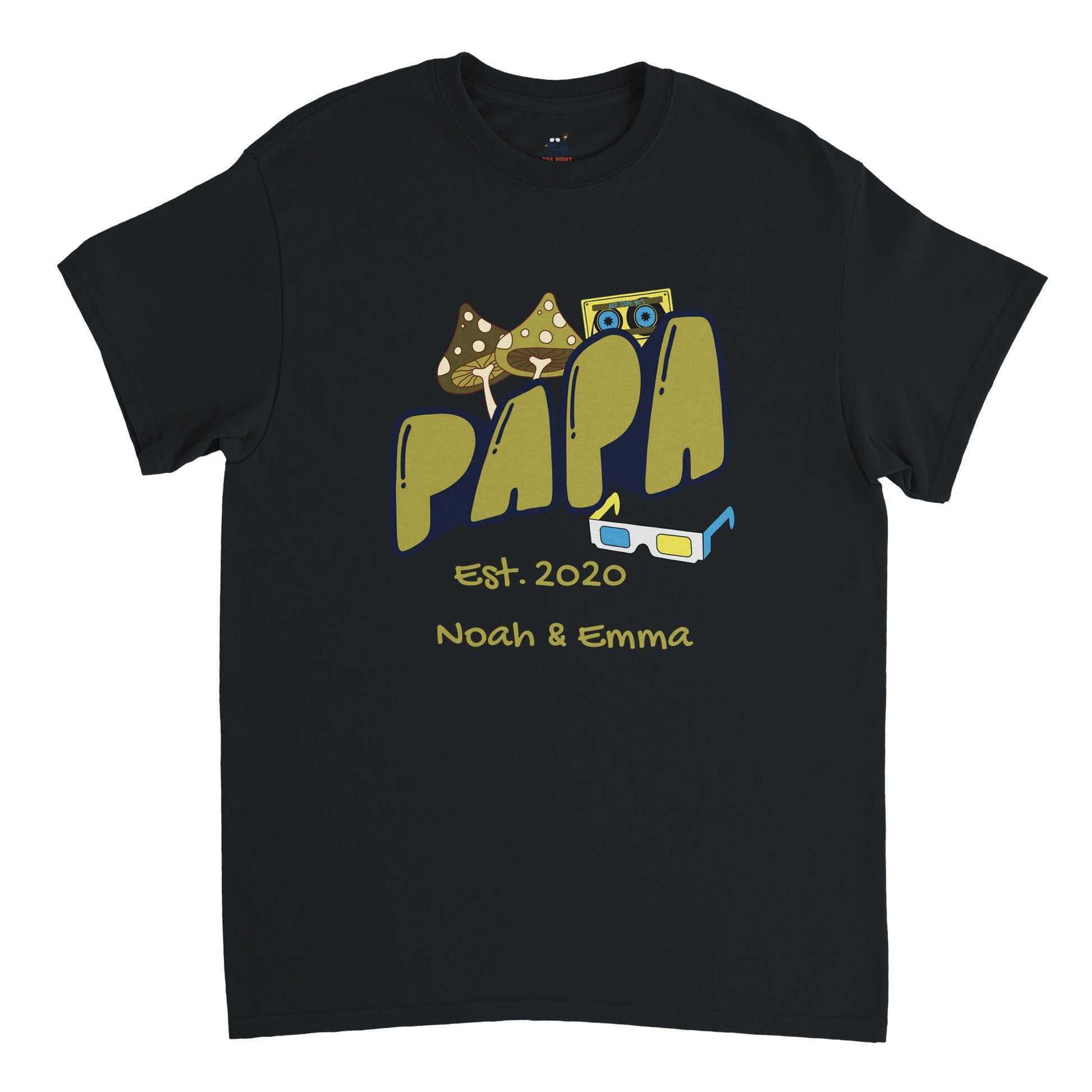 "Papa Est. [Year]" Personalized Retro T-Shirt - Father's Day Gift - Zoia Books