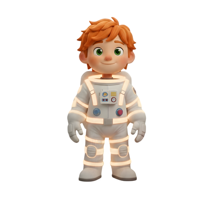 A boy with straight red hair