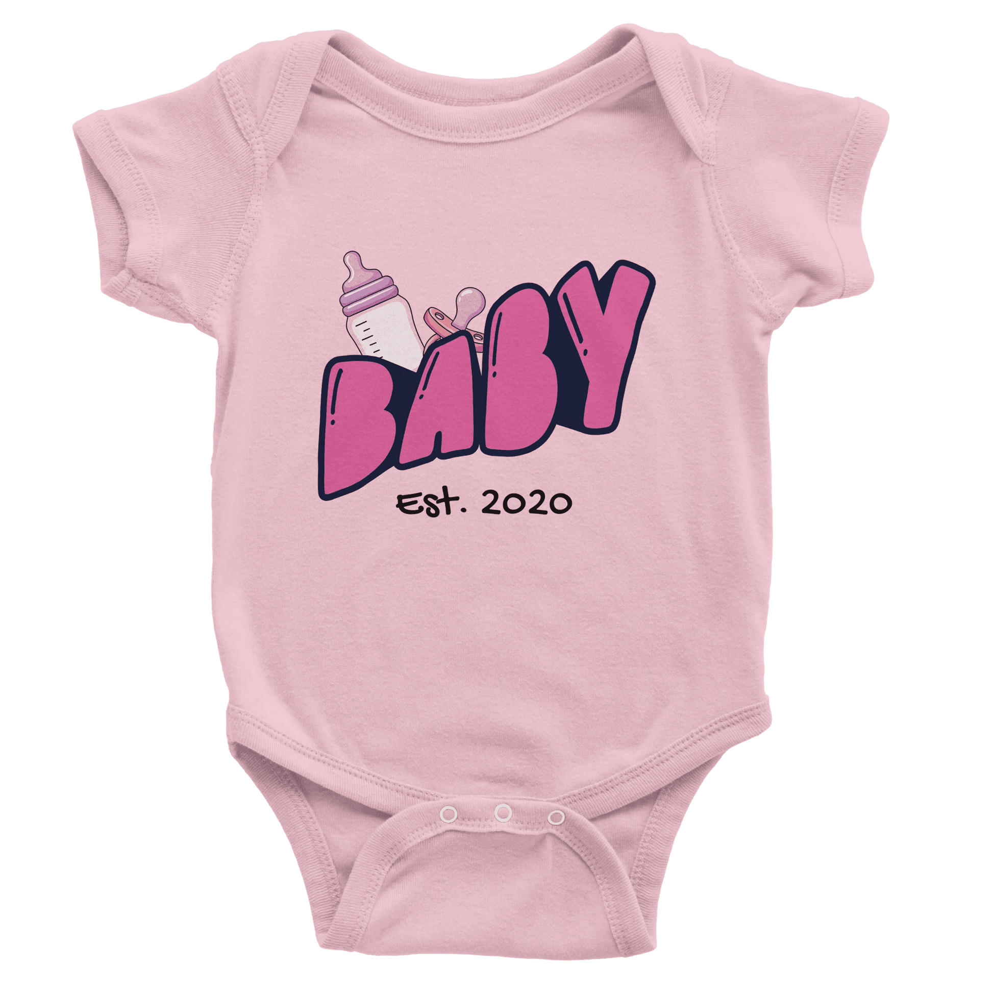 Personalized Mini Est. Baby Bodysuit — Custom Year, Retro 70s - Zoia Books