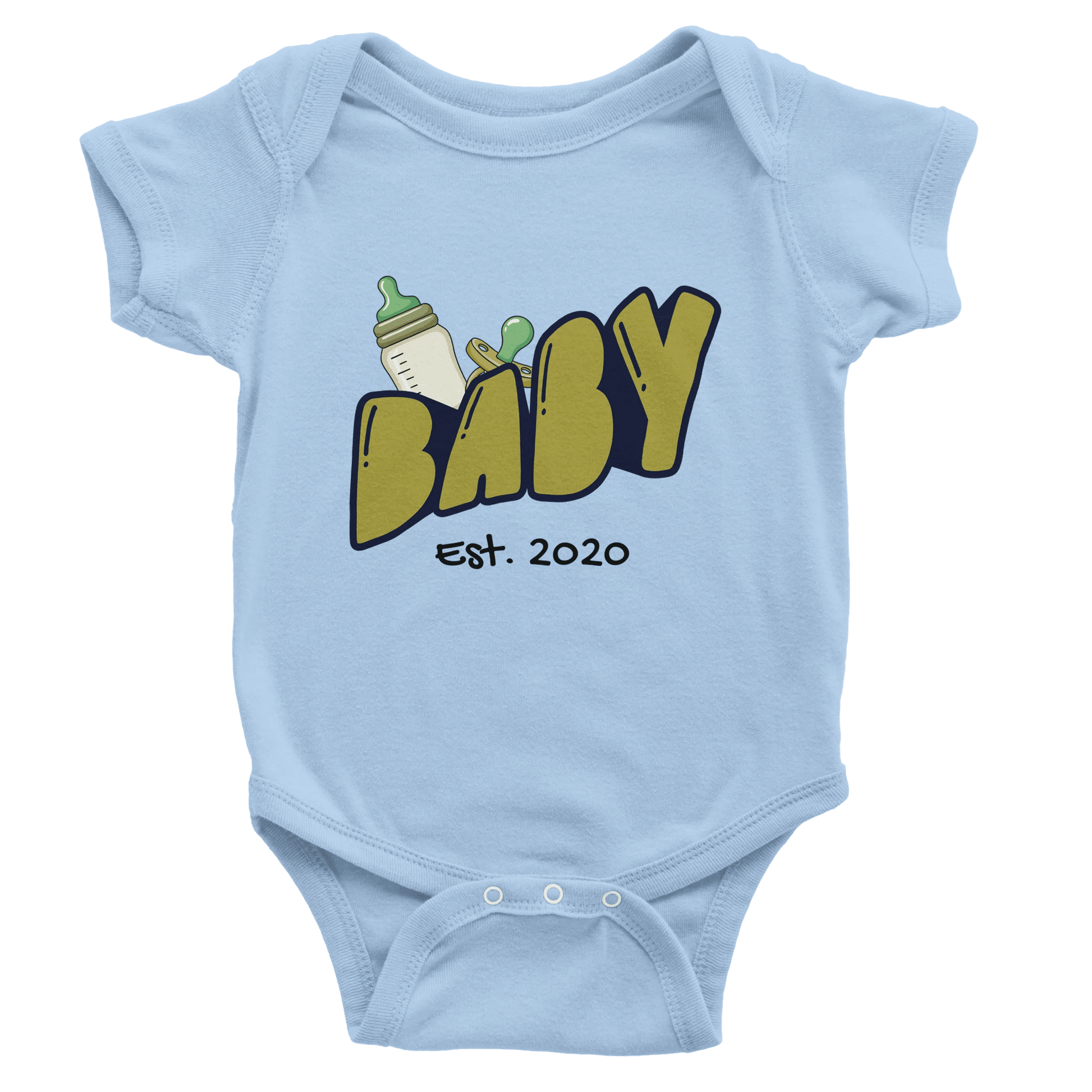 Personalized Mini Est. Baby Bodysuit — Custom Year, Retro 70s - Zoia Books