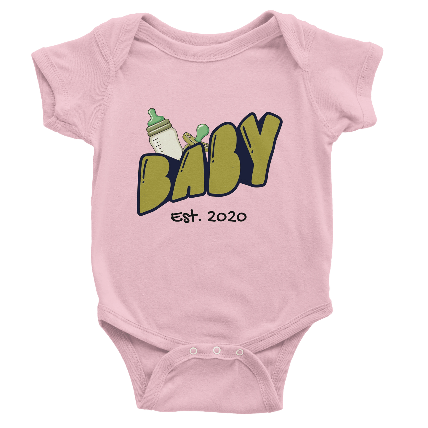 Personalized Mini Est. Baby Bodysuit — Custom Year, Retro 70s - Zoia Books