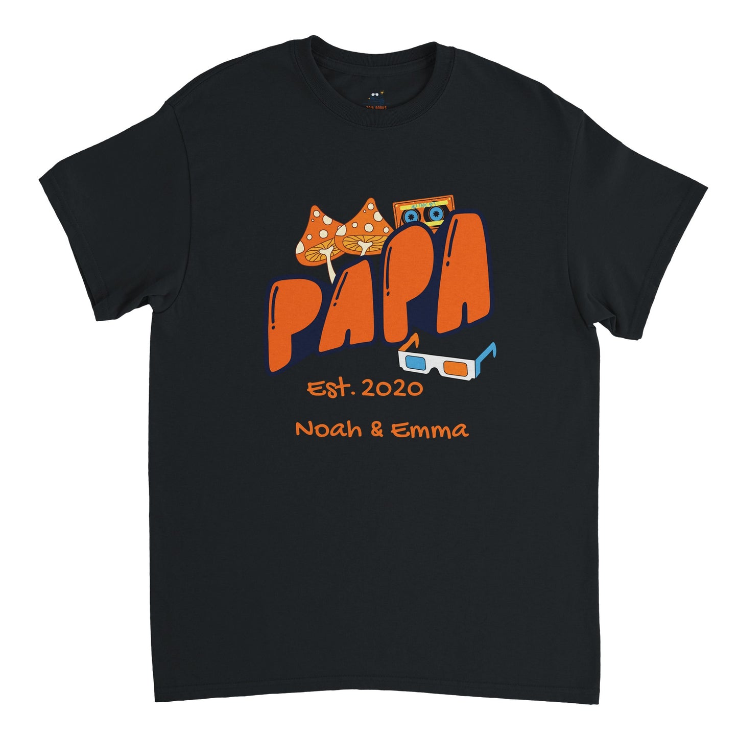 "Papa Est. [Year]" Personalized Retro T-Shirt - Father's Day Gift - Zoia Books