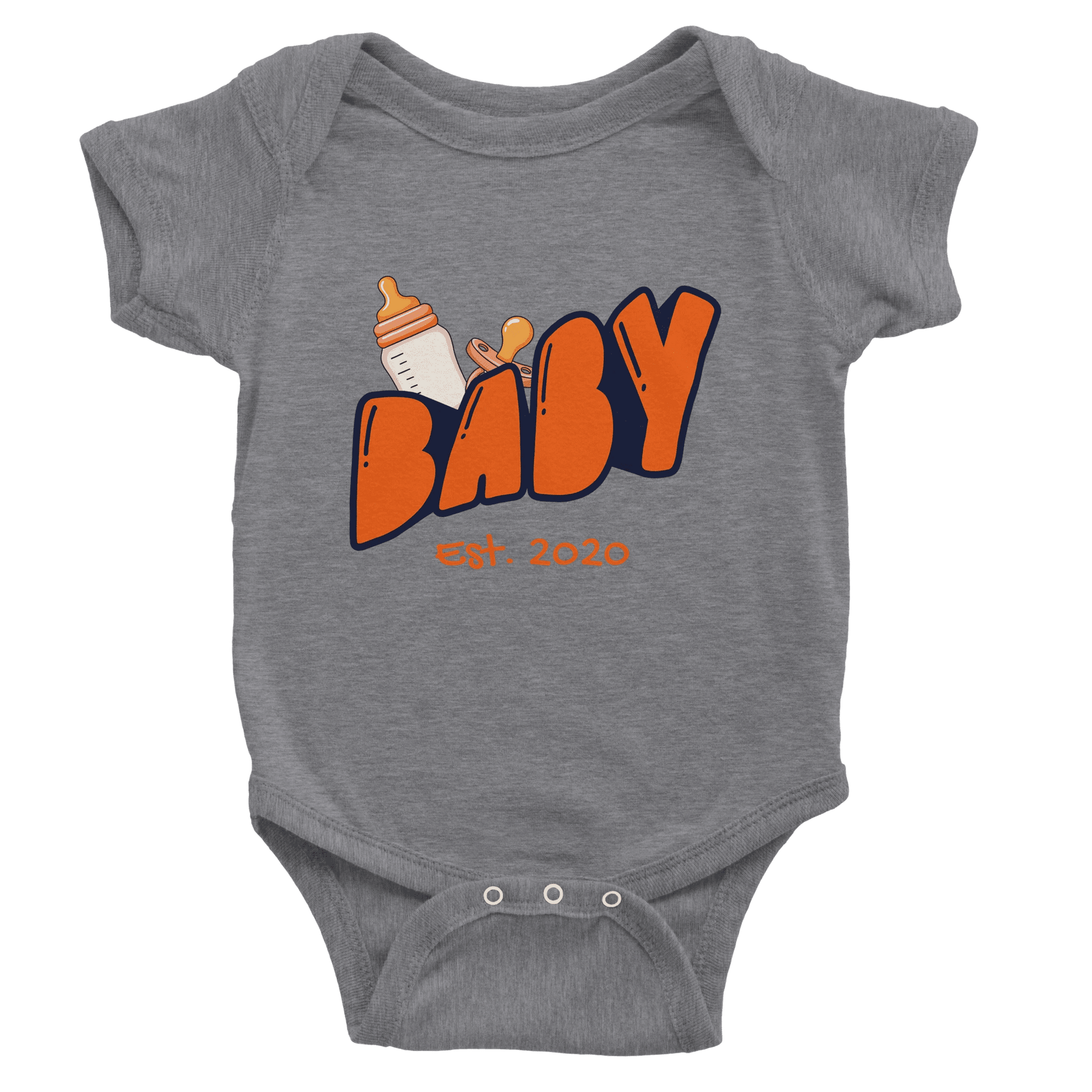 Personalized Mini Est. Baby Bodysuit — Custom Year, Retro 70s - Zoia Books
