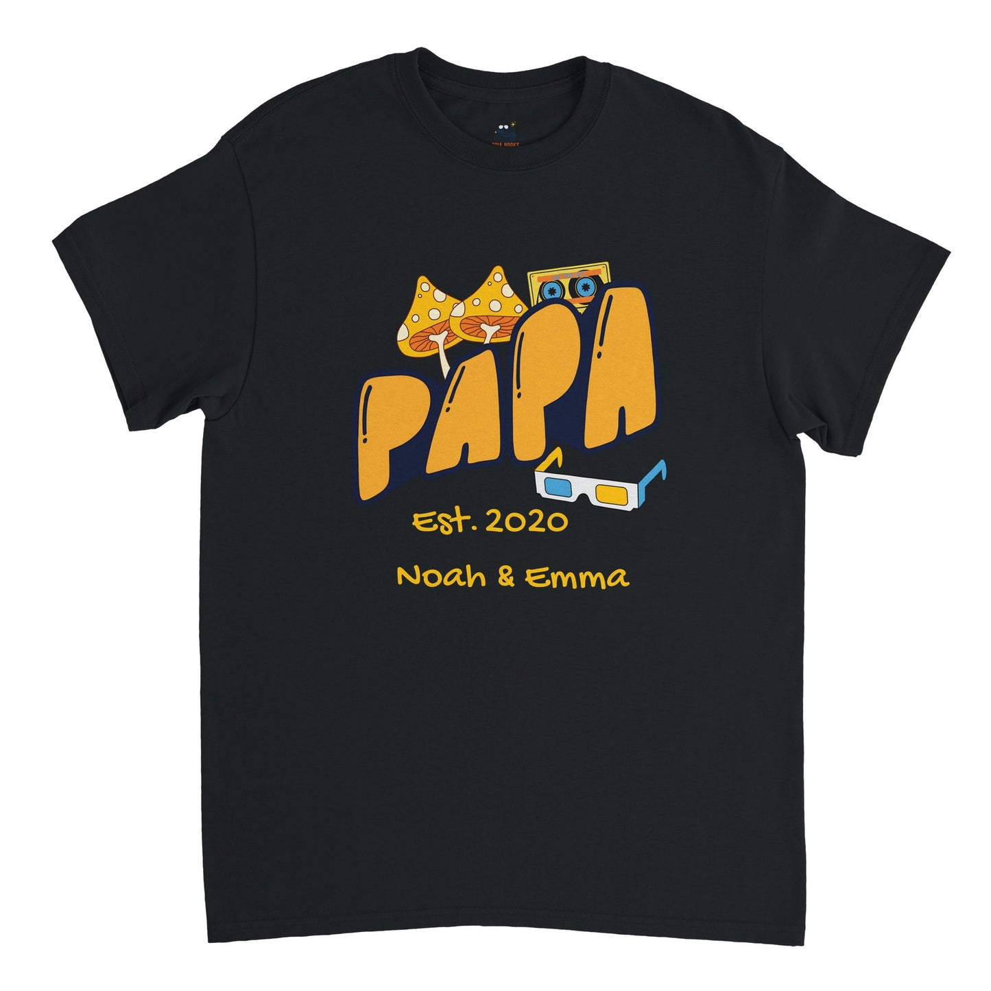 "Papa Est. [Year]" Personalized Retro T-Shirt - Father's Day Gift - Zoia Books