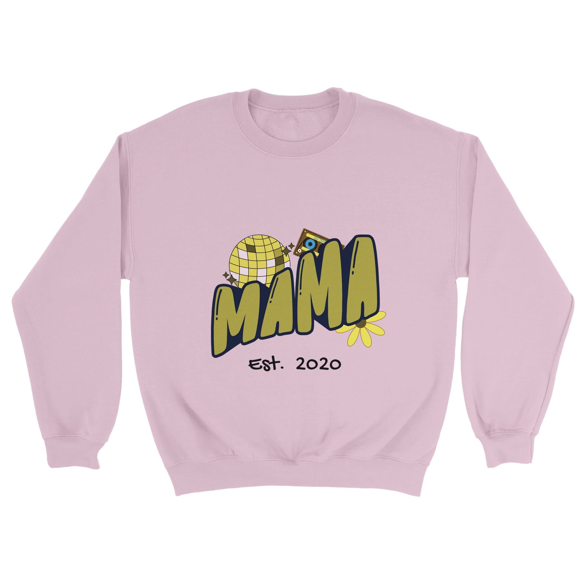 Personalized Mama Est. Sweatshirt - Custom Year, Retro 70s - Zoia Books