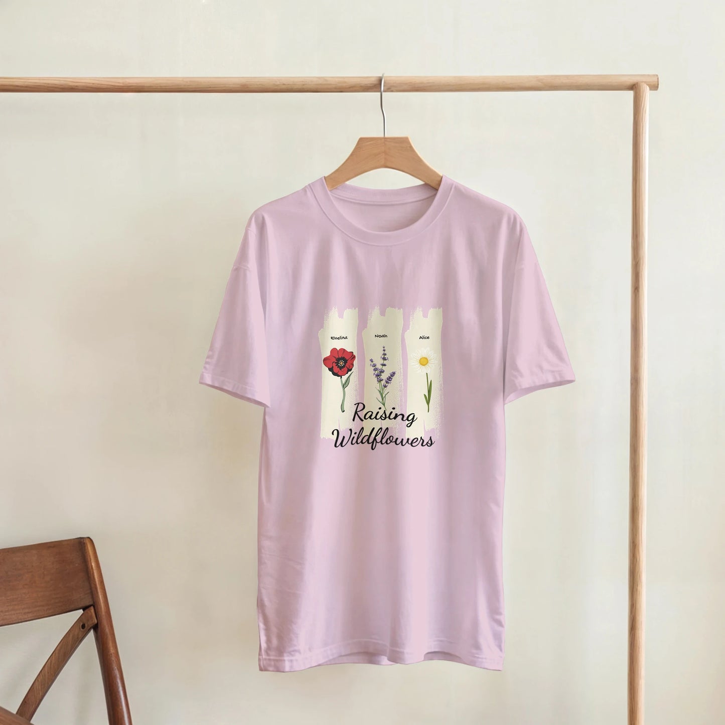 "Raising Wildflowers" Botanical T-Shirt - Wildflower Mom Gift - Zoia Books