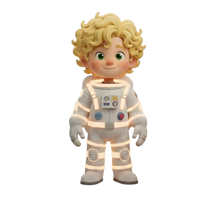 A boy with curly blond hair