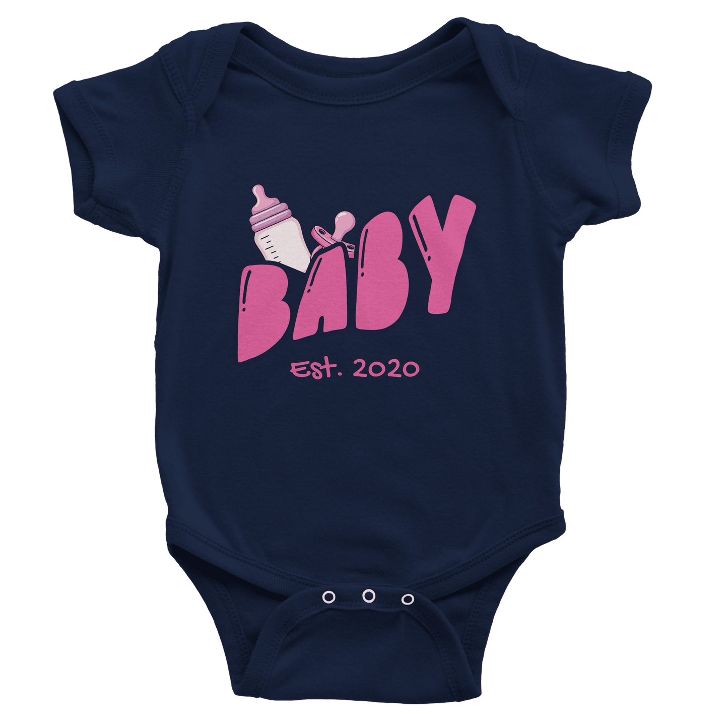 Personalized Mini Est. Baby Bodysuit — Custom Year, Retro 70s - Zoia Books