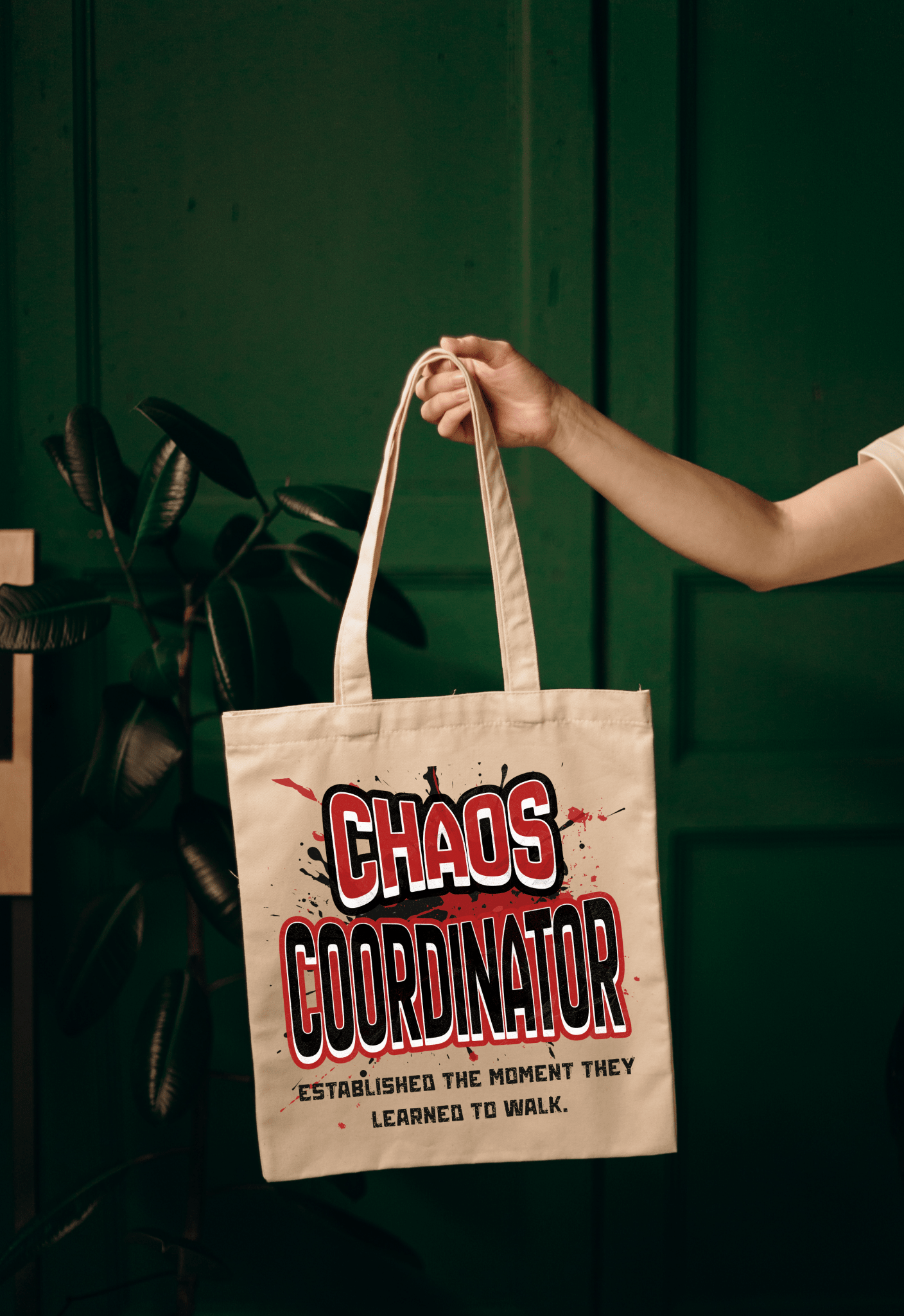 Chaos Coordinator Canvas Tote Bag - Funny Mom Gift, 90s Retro - Zoia Books
