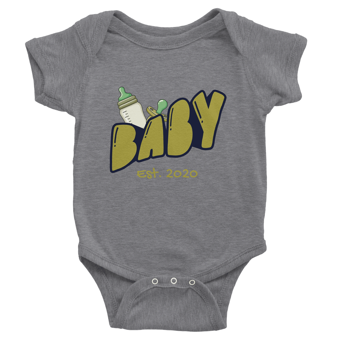 Personalized Mini Est. Baby Bodysuit — Custom Year, Retro 70s - Zoia Books