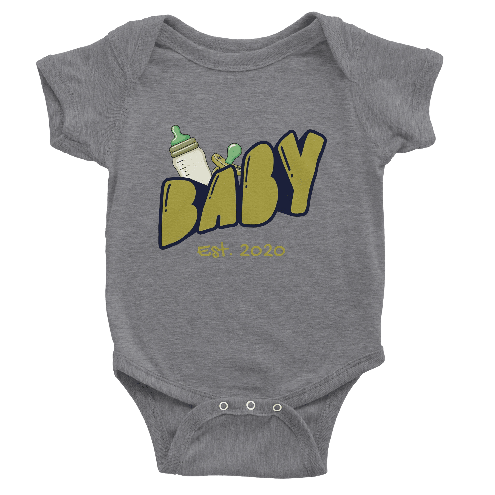 Personalized Mini Est. Baby Bodysuit — Custom Year, Retro 70s - Zoia Books