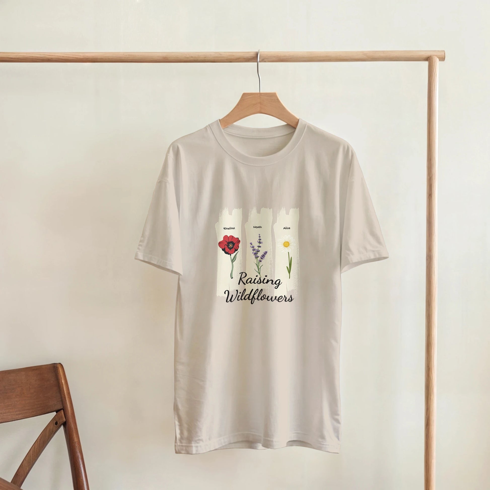"Raising Wildflowers" Botanical T-Shirt - Wildflower Mom Gift - Zoia Books