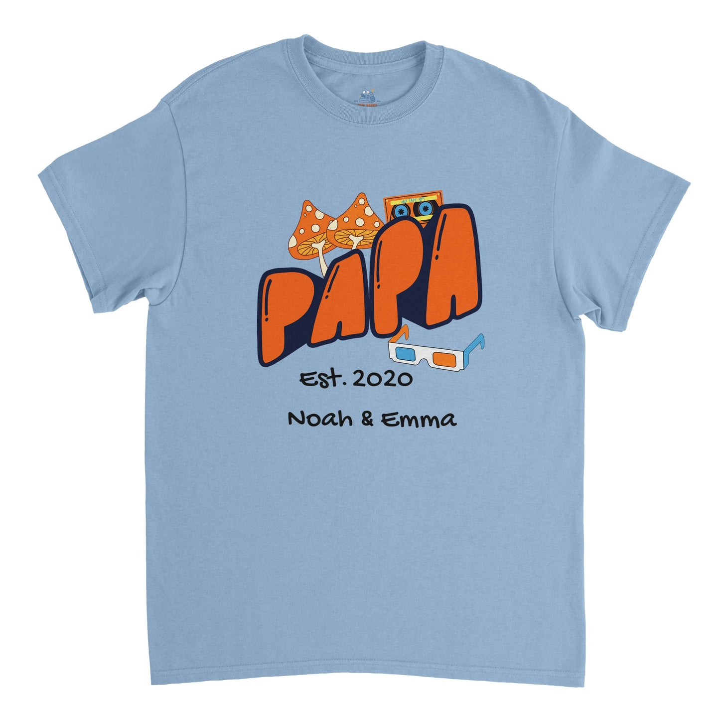 "Papa Est. [Year]" Personalized Retro T-Shirt - Father's Day Gift - Zoia Books