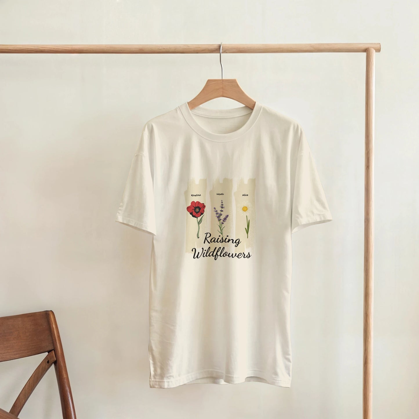 "Raising Wildflowers" Botanical T-Shirt - Wildflower Mom Gift - Zoia Books