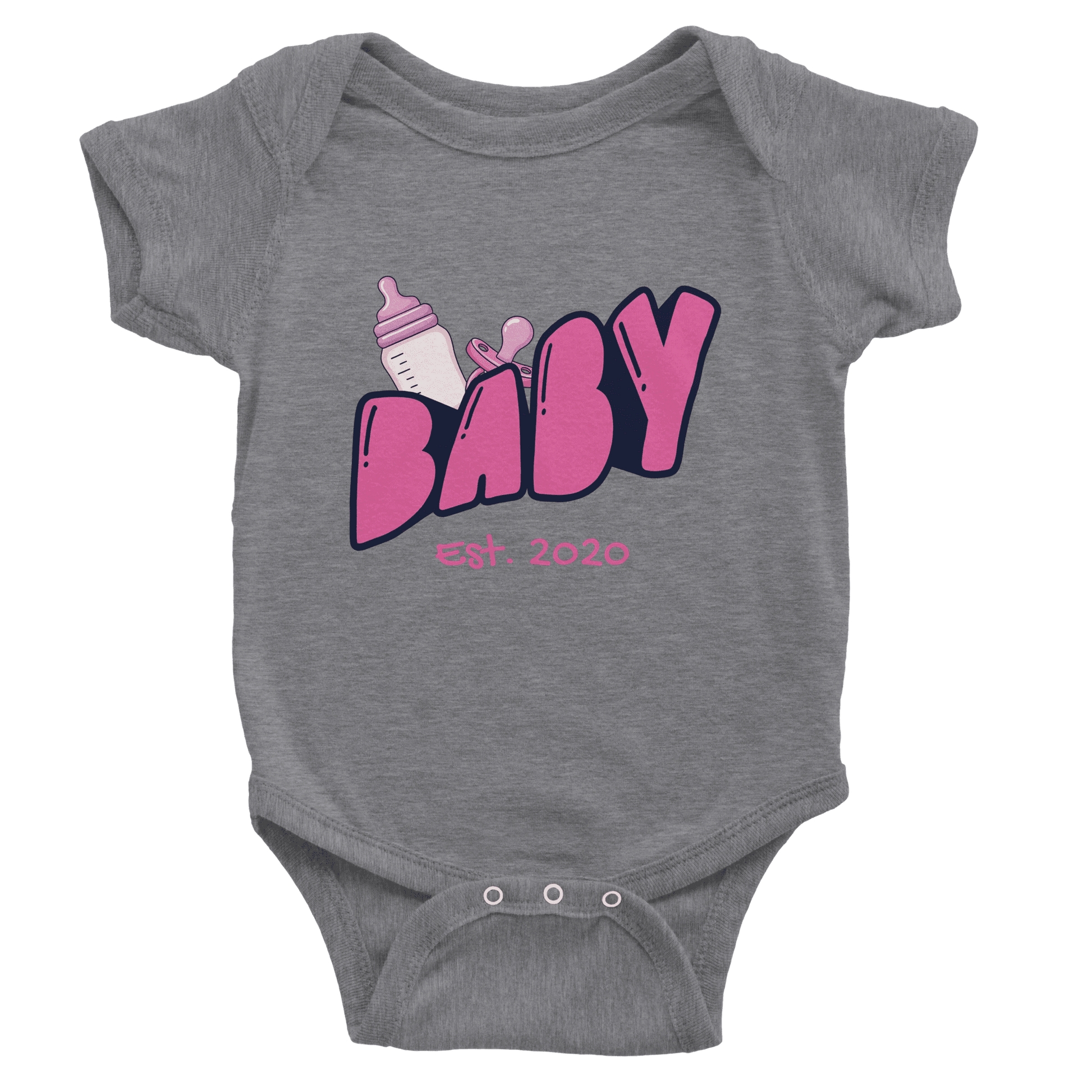 Personalized Mini Est. Baby Bodysuit — Custom Year, Retro 70s - Zoia Books
