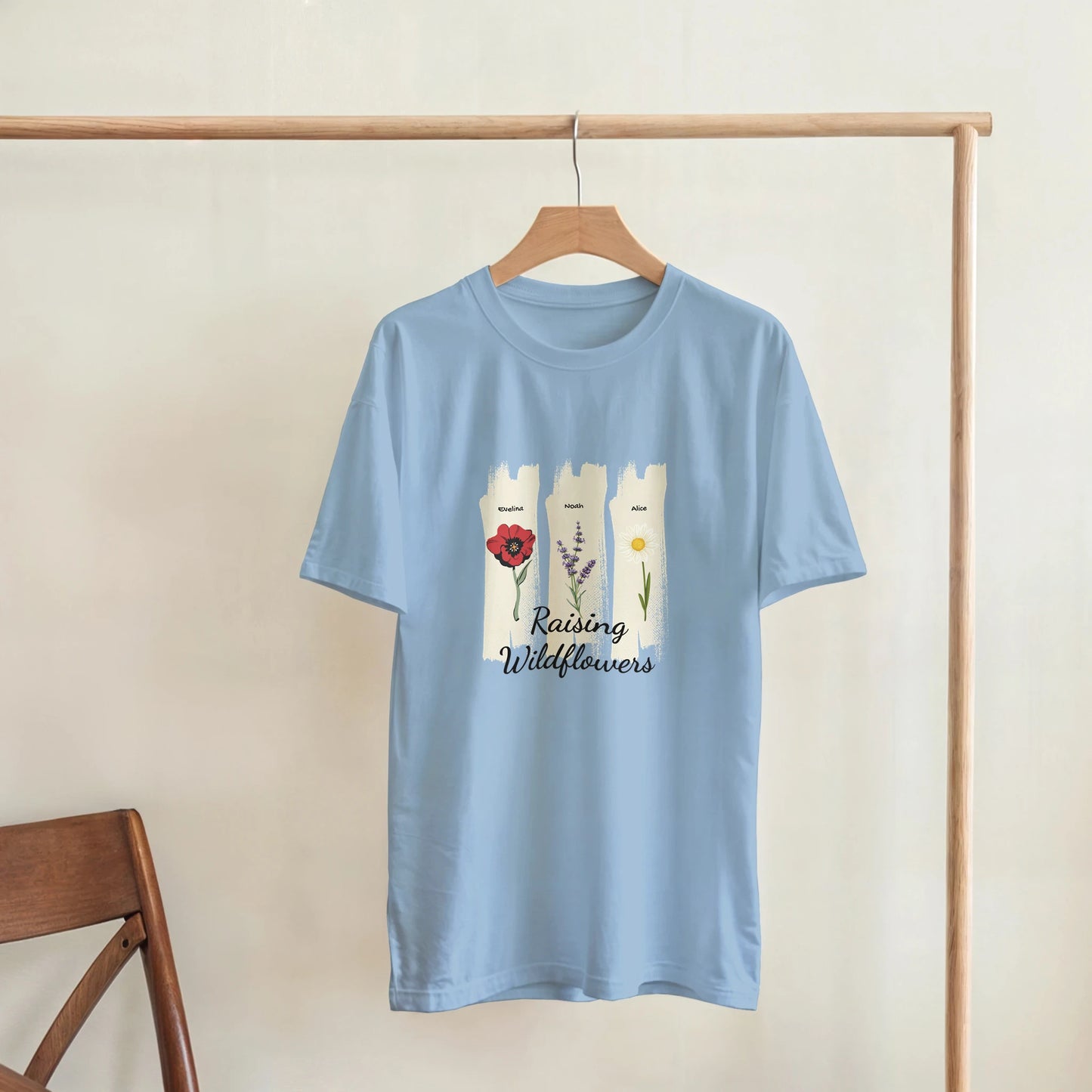 "Raising Wildflowers" Botanical T-Shirt - Wildflower Mom Gift - Zoia Books