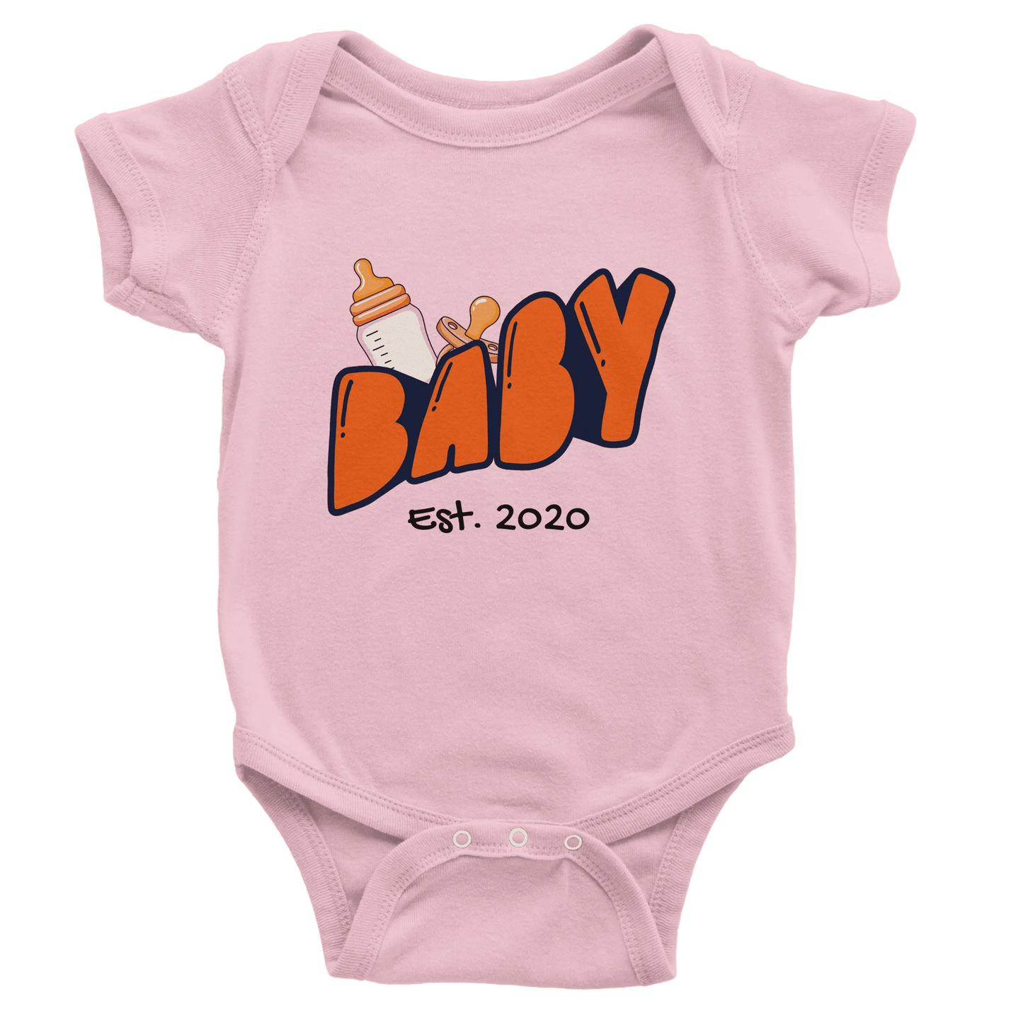 Personalized Mini Est. Baby Bodysuit — Custom Year, Retro 70s - Zoia Books