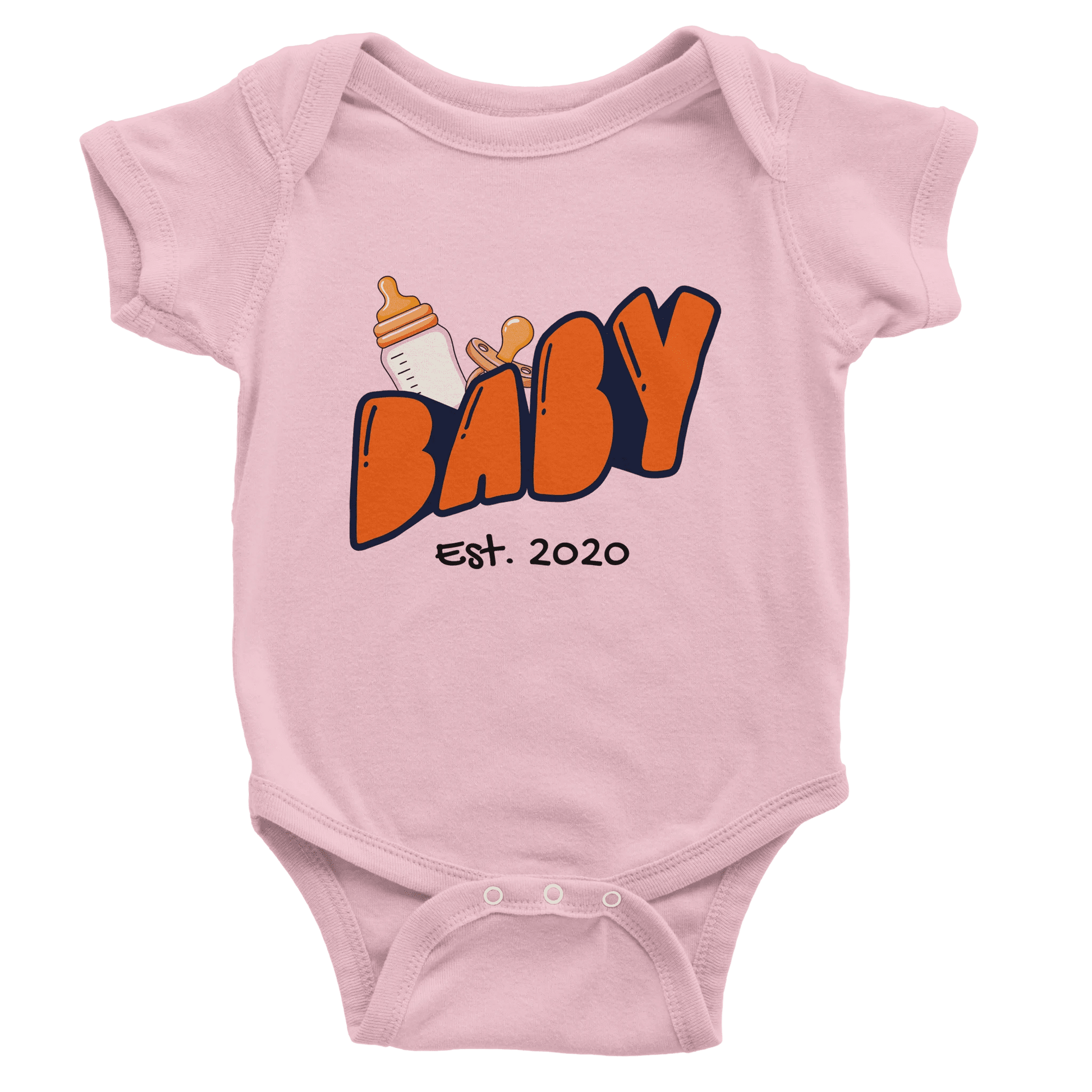 Personalized Mini Est. Baby Bodysuit — Custom Year, Retro 70s - Zoia Books