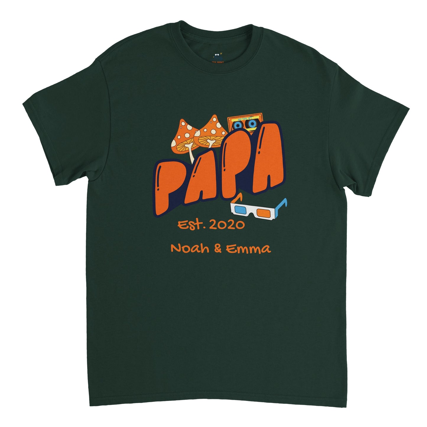 "Papa Est. [Year]" Personalized Retro T-Shirt - Father's Day Gift - Zoia Books