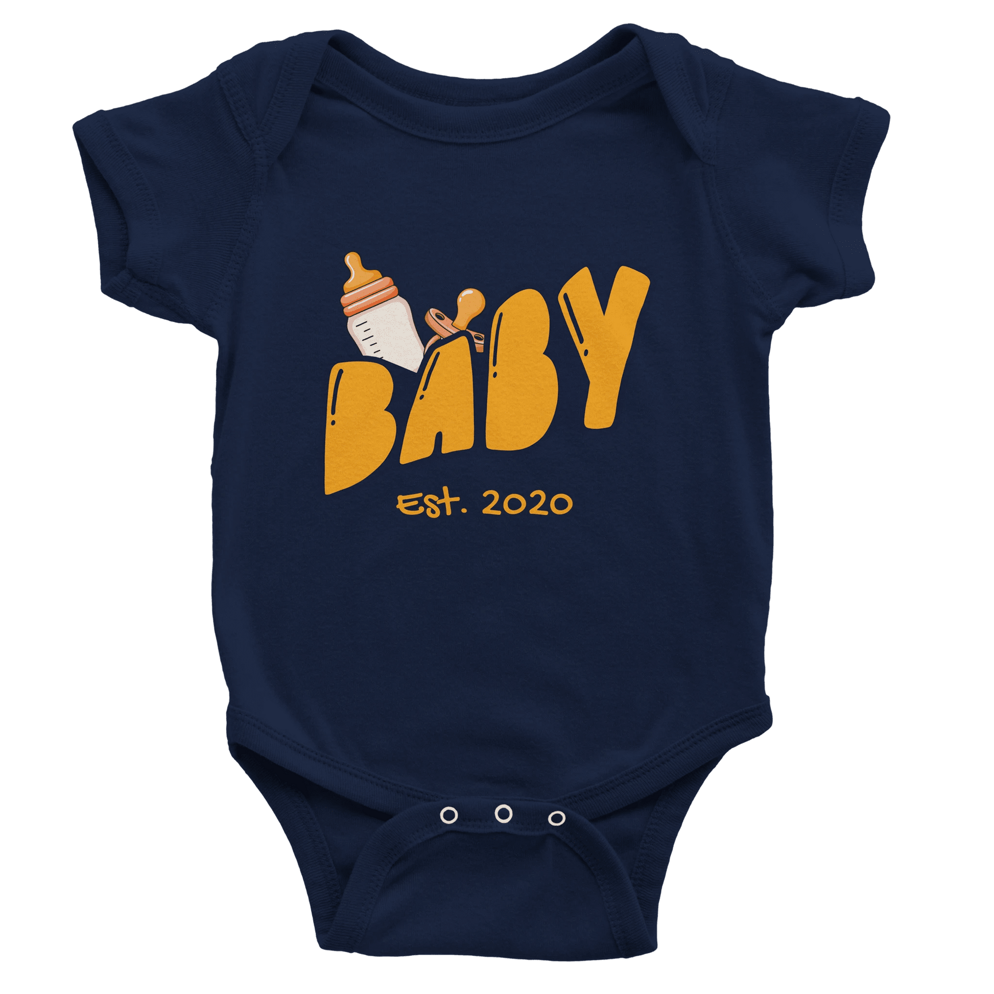 Personalized Mini Est. Baby Bodysuit — Custom Year, Retro 70s - Zoia Books