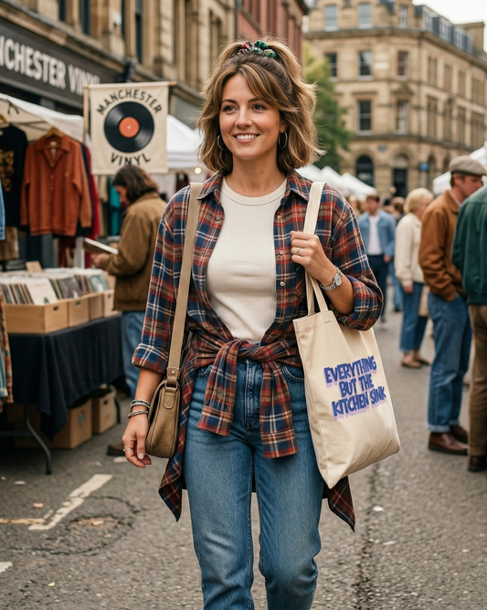 "Everything but the Kitchen Sink" Retro Comic Tote – Premium 100% Cotton Bag