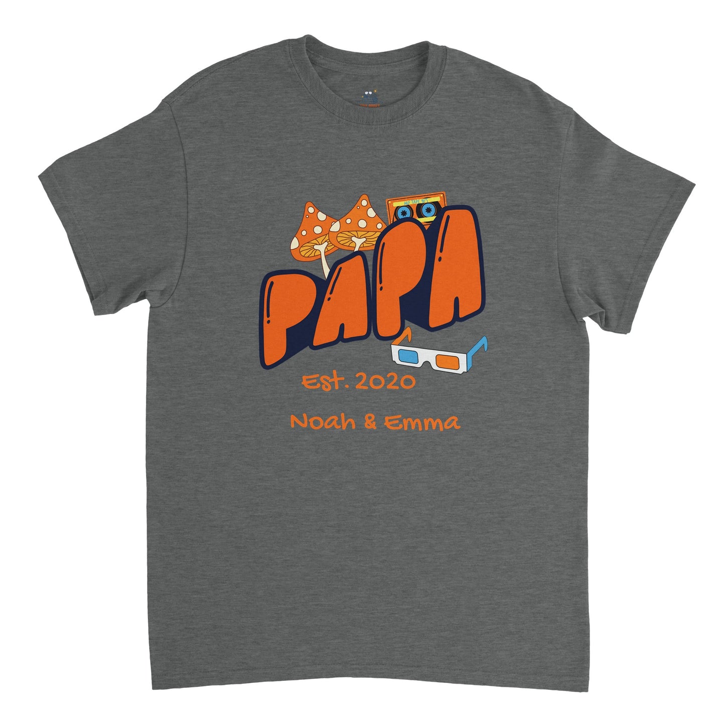 "Papa Est. [Year]" Personalized Retro T-Shirt - Father's Day Gift - Zoia Books