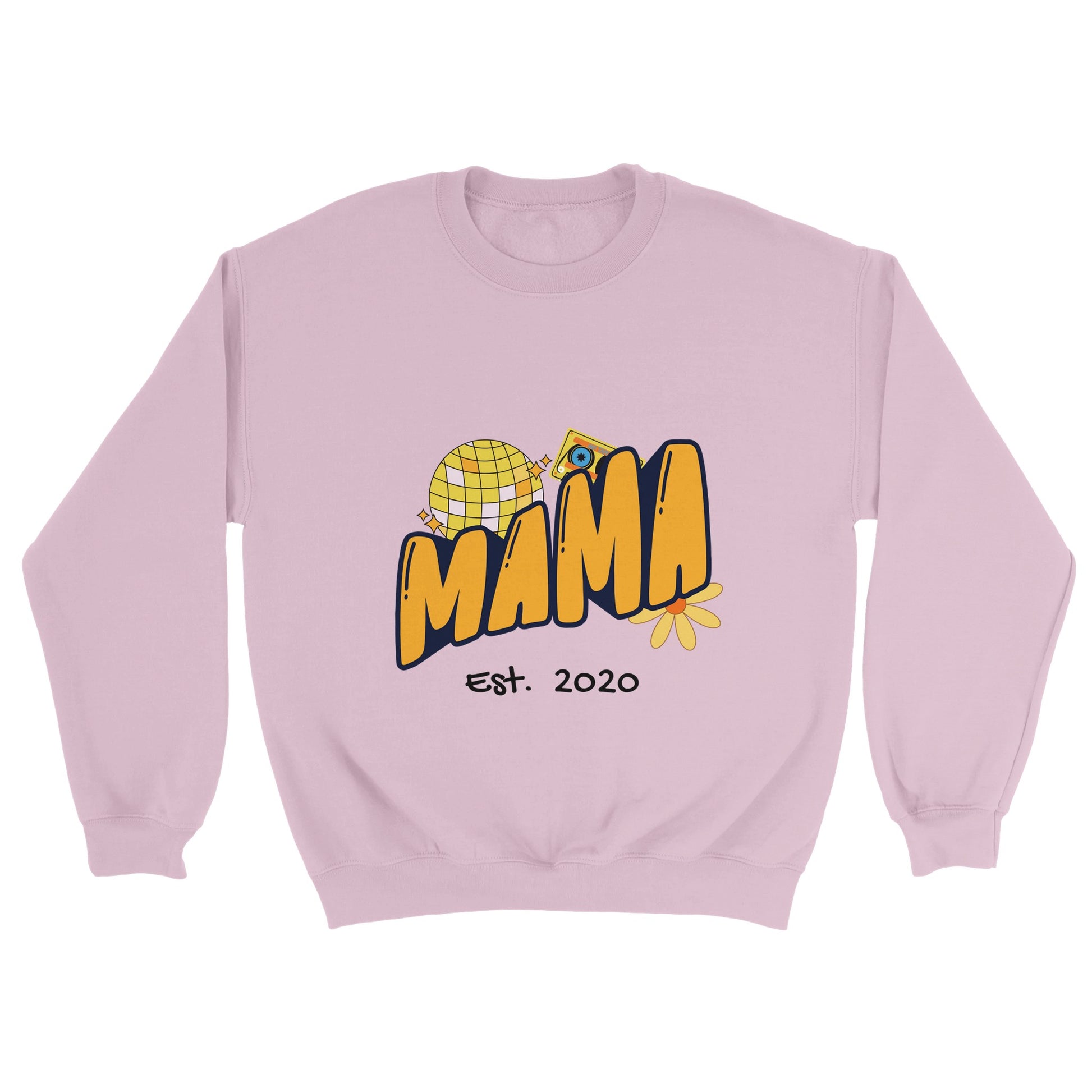 Personalized Mama Est. Sweatshirt - Custom Year, Retro 70s - Zoia Books
