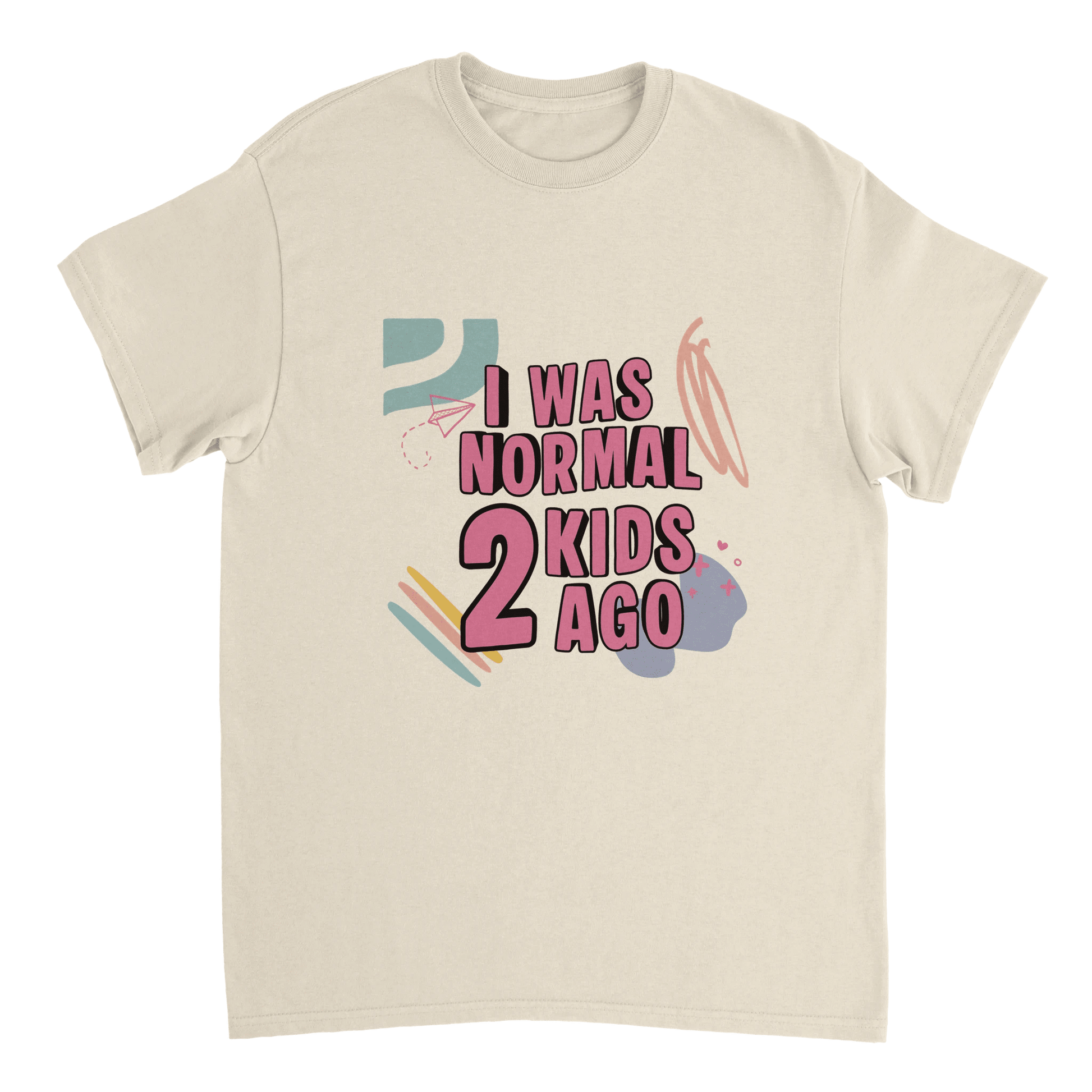 "I Was Normal 2 Kids Ago" Funny Vintage T-Shirt - Retro Tour Tee - Zoia Books