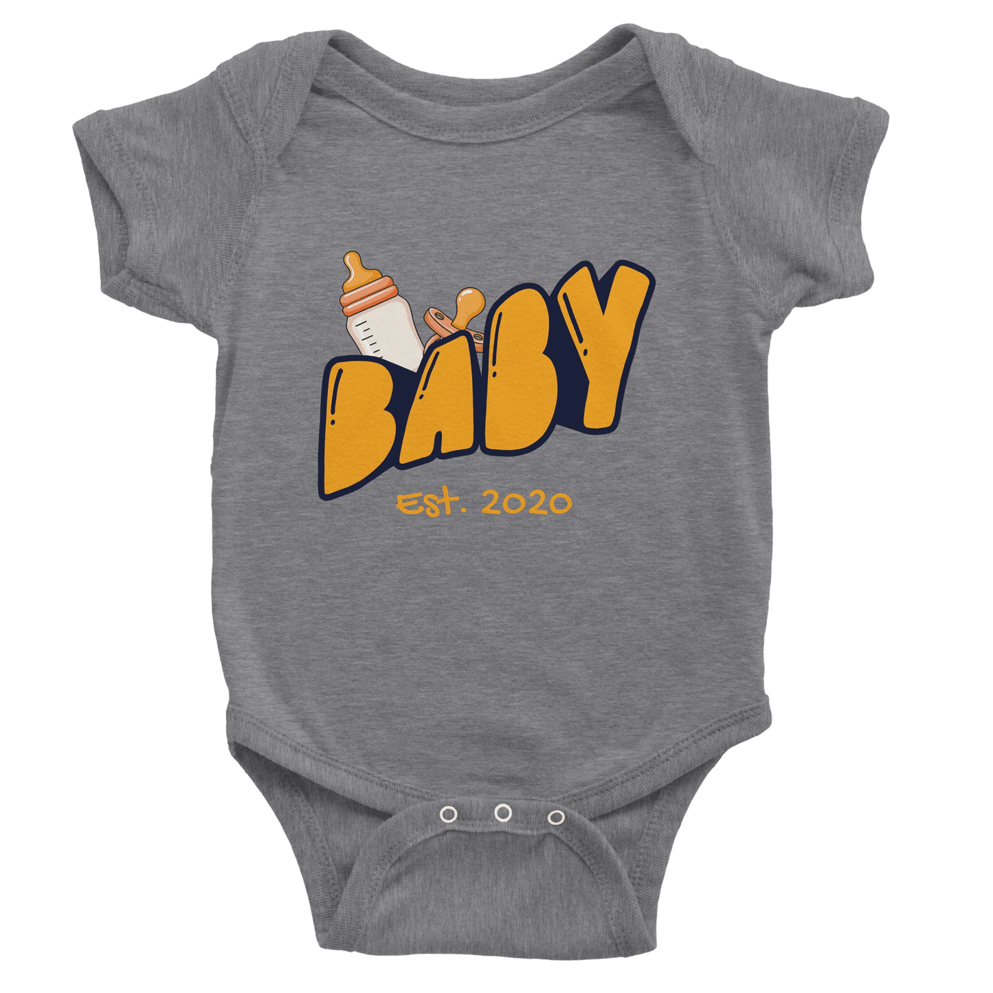 Personalized Mini Est. Baby Bodysuit — Custom Year, Retro 70s - Zoia Books