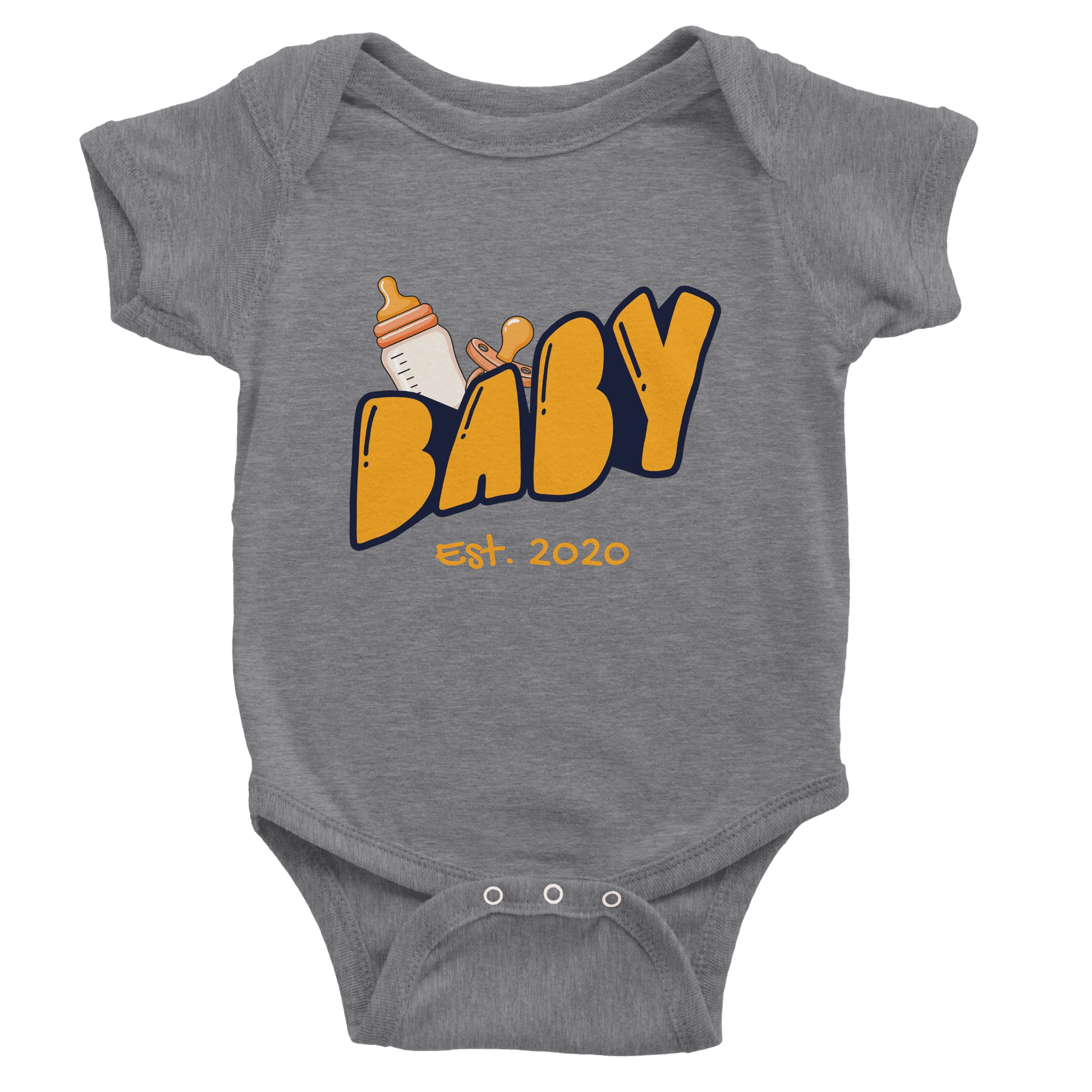 Personalized Mini Est. Baby Bodysuit — Custom Year, Retro 70s - Zoia Books