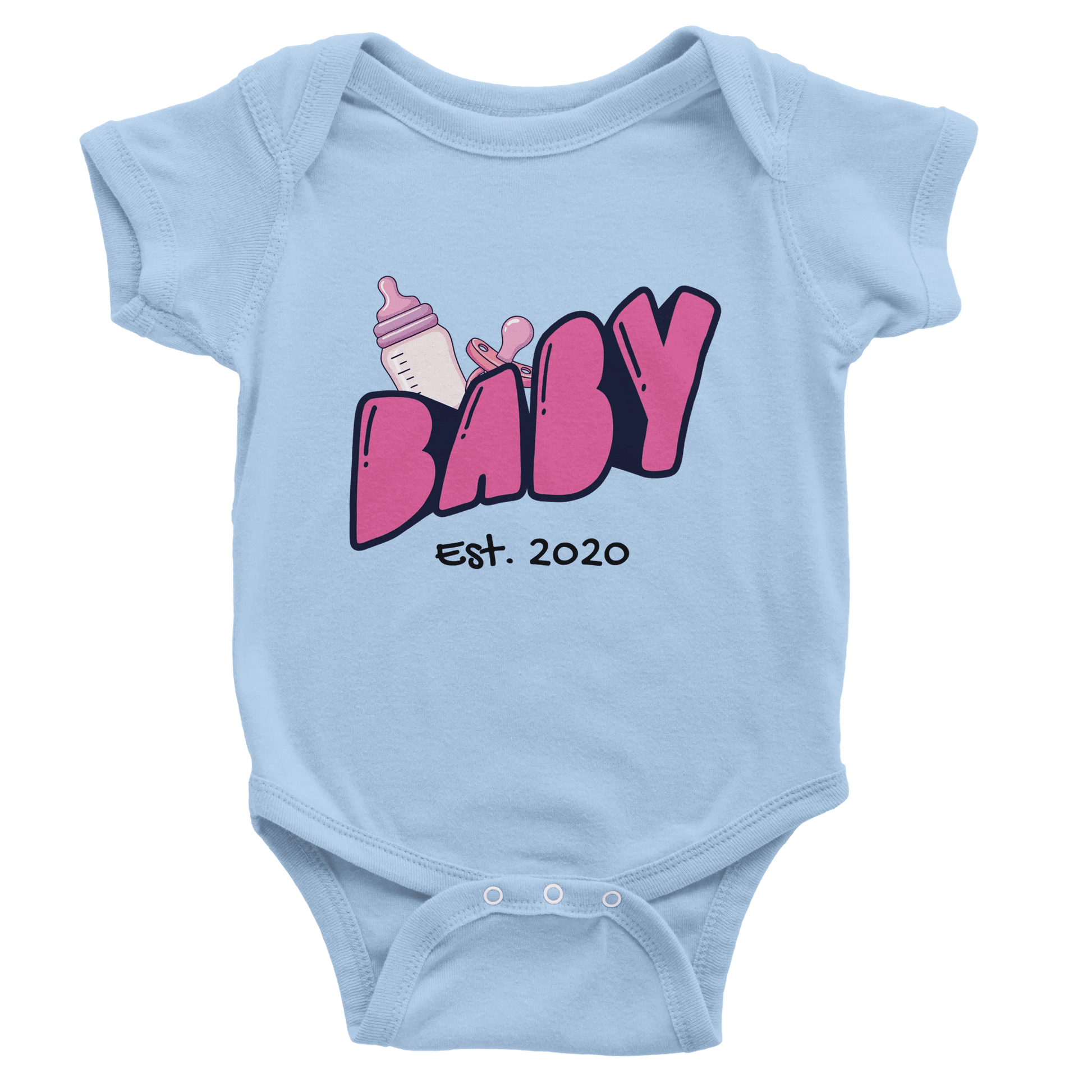 Personalized Mini Est. Baby Bodysuit — Custom Year, Retro 70s - Zoia Books
