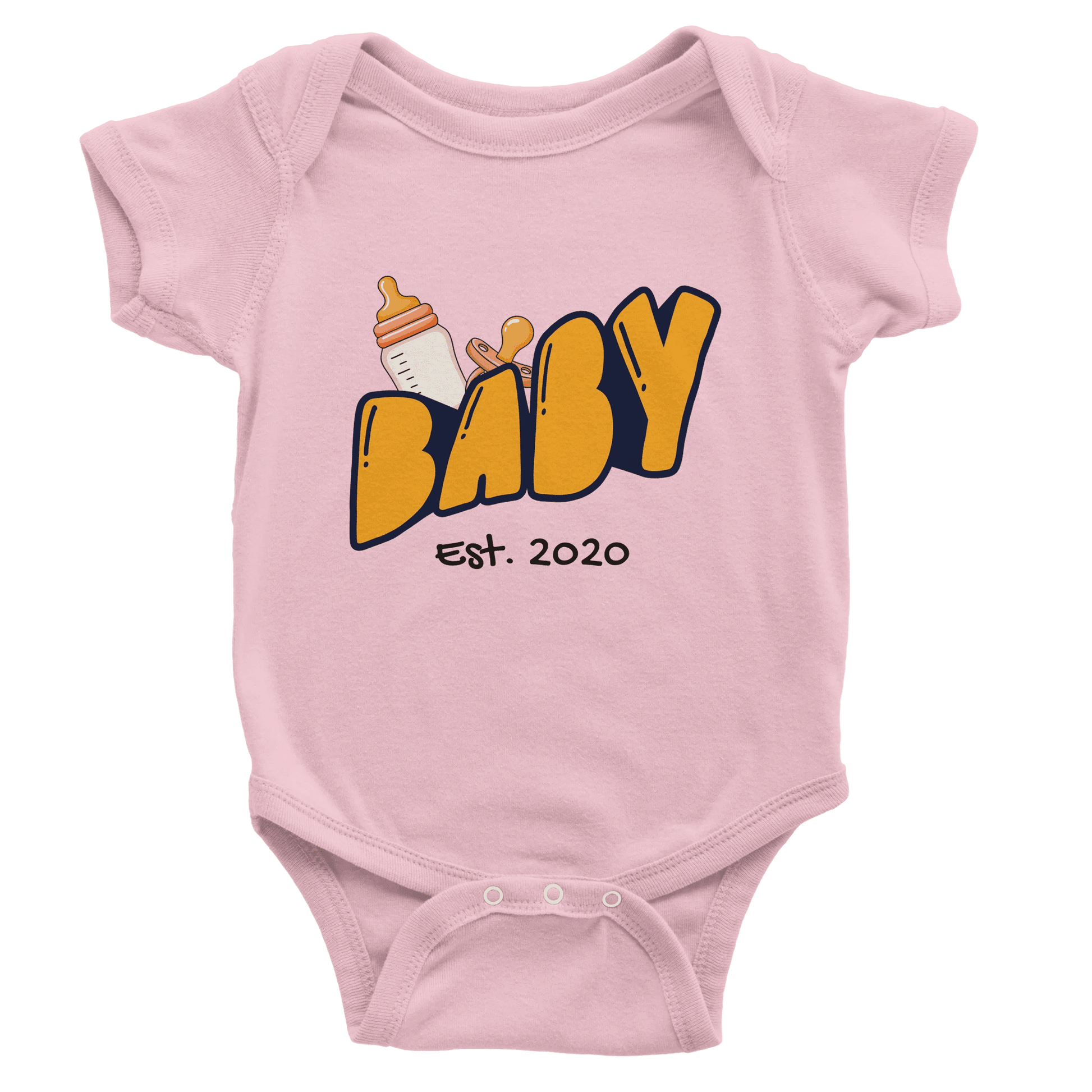 Personalized Mini Est. Baby Bodysuit — Custom Year, Retro 70s - Zoia Books